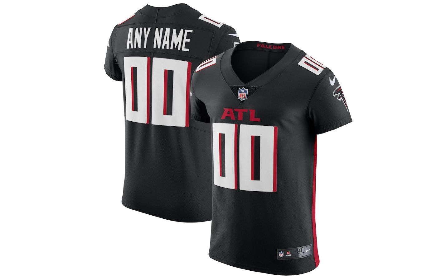 Men Atlanta Falcons Nike Black Vapor Elite Custom NFL Jersey